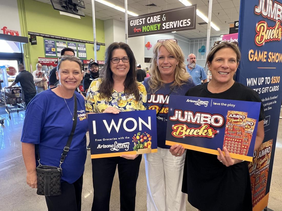 Pictured from left to right: Tiffany Paris, Arizona Lottery, Peggy Epler, Kroger, Holly Hichens, Arizona Lottery, Tonya Beenders, Arizona Lottery
